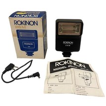 ROKINON 26M 26A Electronic Camera Flash w/ Box Manual Cable UNTESTED VIN... - $9.46