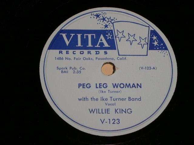 Willie King 78 rpm vintage Vita RecordsIke Turner