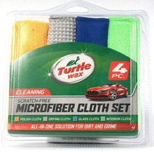 Turtle Wax Cleaning Scratch Free 4 Pc Microfiber Cloth Set All In One Solution