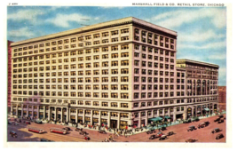 Marshall Field &amp; Co Retail Store Chicago Department Store Postcard Posted 1942 - £11.83 GBP