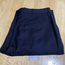 Stafford Dress Pants Mens 38X30 Black Wool Blend Pleated Stretch - $239.89 MXN