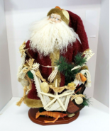 Seashore Santa Claus Figurine 21&quot; nautical Christmas - £43.45 GBP
