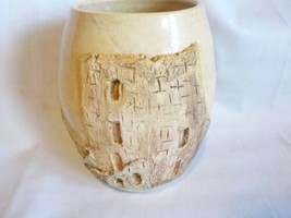 Griffith Pottery Rawhide Arizona Vase with 3D Adobe House Design 1990&#39;s ... - £28.04 GBP