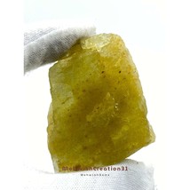 Natural Black Moss Heliodor Beryl Rough - 465.95ct Yellow Gemstone from ... - £48.75 GBP