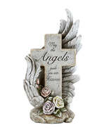 Cross Wrapped in  Angel&#39;s Wing  10&quot; Figurine, New #AB-365-R2 - $1,100.46 MXN