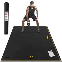 Large Exercise Mats For Home Workout, 6&#39; X 4&#39; X 7 Mm Extra Thick Workout... - £145.92 GBP