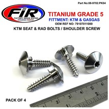 titanium seat + radiator rad bolt kit pack 4 KTM 500 EXCF EXCF500  2020-... - $26.36