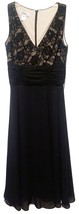 Patra Black Beaded Lace Bodice Dress Sz 6 - £21.24 GBP