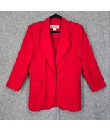 Vintage Norton McNaughton Blazer Women Size 10 Red Long Sleeve Lightweig... - $17.66