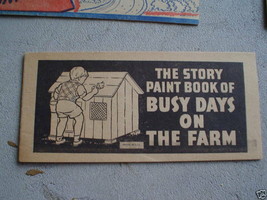 1930s Childrens Coloring Booklet Busy Days on the Farm - £15.01 GBP