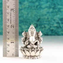 BIS HALLMARKED 925 Silver Antique Ganesha Idol - pure silver gift items  - €58,60 EUR+