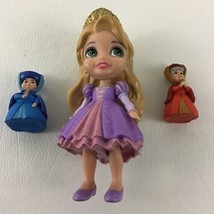 Disney Princess Mini Toddler Doll Poseable Rapunzel Fairy Godmother Figures Lot - £19.74 GBP