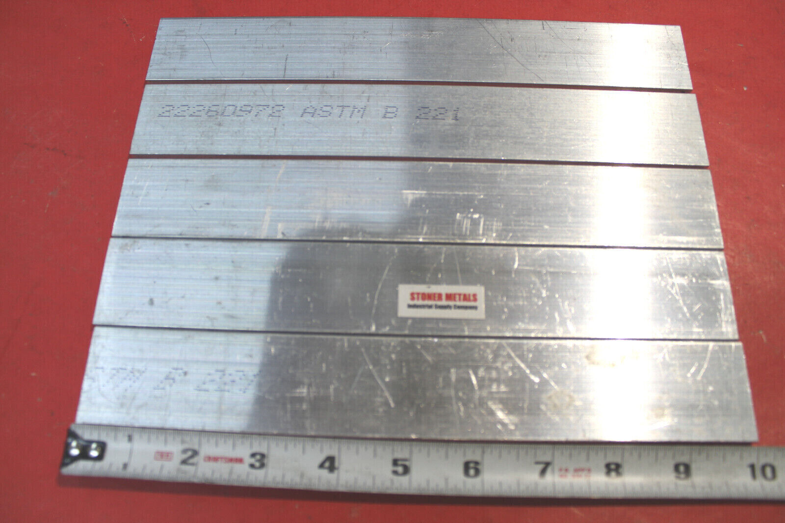 Primary image for 1 Pc of 5 Pieces 3/16" X 1-1/2" ALUMINUM 6061 FLAT BAR 10" long T6511 Mill Bar S