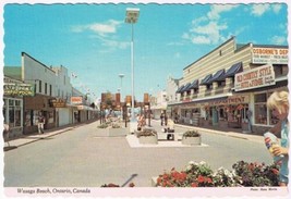 Postcard Main Street Wasaga Beach Georgian Bay Ontario - $3.59