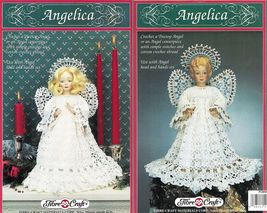 Fibre Craft Christmas Angelica Treetop Centerpiece Angel Doll Crochet Pattern - £9.38 GBP