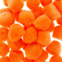 Acrylic Pom Pom Orange 1 Inch - £12.41 GBP