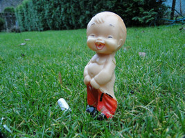 Vintage Soviet Russian USSR Plastic Toy Cute Boy Caught In The Act Loosing Pants - £9.99 GBP