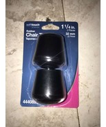 Soft Chair 2 BLACK 1 1/4&quot; RUBBER CHAIR LEG FURNITURE TIPS - $277.04 MXN