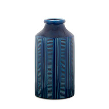 10.5&quot; Terracotta Blue Round Table vase - £37.05 GBP