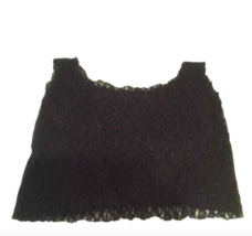 Vtg 80s Black Lace Loose Fit Crop Top - £7.97 GBP