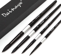 dainayw Round Watercolor Paint Brushes Squirrel Hair Professional Artist - £27.07 GBP