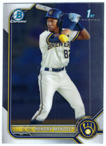 2022 Bowman #BCP-88 Hendry Mendez Milwaukee Brewers Bowman Chrome 1st Bowman - £1.47 GBP