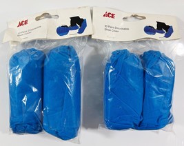 LOT of 7 Packs of ACE Polyethylene Disposable Shoe Cover Blue 70 pairs Total NEW - £11.46 GBP