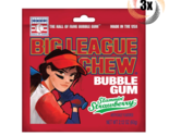 3x Packs | Big League Chew Strawberry Flavor Bubble Gum | 2.12oz | Fast ... - $12.39