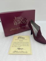 Just the Right Shoe by Raine 1999 PASTICHE #25048 Maroon Heel Jeweled CO... - £11.92 GBP