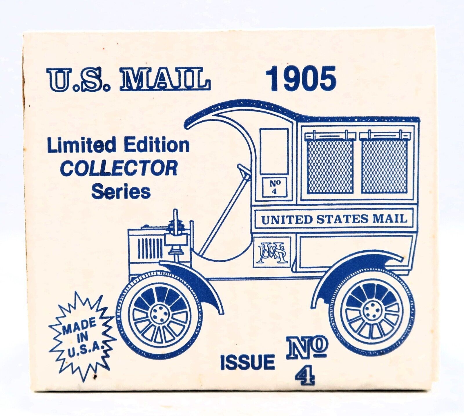 Vtg Mail Delivery Truck No 4 ERTL Die Cast Coin Bank Car 1905 #7641 Rare... - $30.00