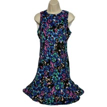 The Limited Womens Bodycon Dress Size 2 Floral Blue Pink Boat Neck Sleev... - $18.02