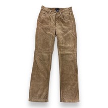 Ann Taylor Camel Brown Genuine Suede Bootcut 5 Pocket Jean Pants Lined S... - £36.20 GBP