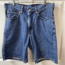 Vintage Levis 550 Jean Shorts Mens Size 33  Relaxed Fit Blue Denim HIgh Rise - £15.04 GBP
