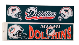 Miami Dolphins NFL Vintage 1999 * 1996 Bumper Sticker Decal Lot of 2 - $22.76
