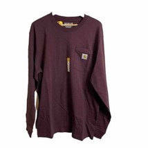 Carhartt Long Sleeve Pocket T Shirt Mens  Medium Burgundy Loose Fit PULLOVER NWT - £17.51 GBP