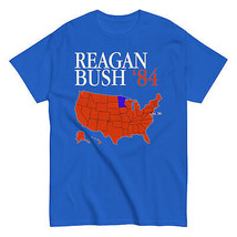 Reagan Bush &#39;84 Retro Red White Blue Election Map Ronald 1984 Red States T shirt - £19.15 GBP+