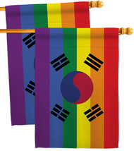 South Korea Pride - Impressions Decorative 2 pcs House Flags Pack HP148675-BOAE - £47.93 GBP