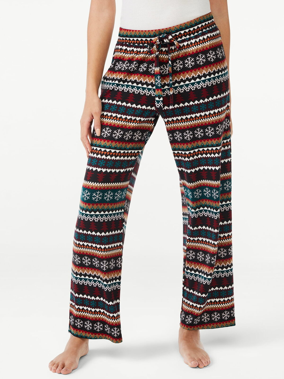 Joyspun Women's Flannel Lounge Pants, 2-Pack, Sizes S to 3X 