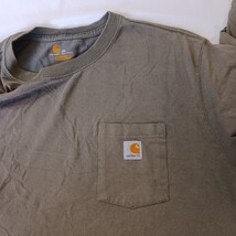 Carhartt Original Fit Men's Green Cotton Blend Long Sleeve Pocket T-Shirt Sz 2XL image 5