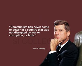 John F. Kennedy &quot;Communism Has Never Come To Power...&quot; Quote Photo Various Sizes - £3.87 GBP+