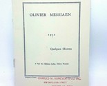Oliver Messiaen 1952 Catalogo Di Disponibile Musical Works Alphonse Ledu... - $26.58