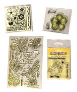 Stamps With Butterflies, Flowers, Dragonflies,  Duck For Paper Crafts - $11.95