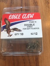 Eagle Claw 273AH-12 Double For Soft Plastic 10 QTY Size 12 Ships N 24h - $385.14 MXN