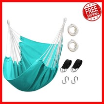 Luxury Hammock Chair - Indoor/Outdoor Hanging Rope Swing - Max 300 lbs C... - $795.36 MXN