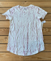 old navy NWT women’s short sleeve t shirt Size XS Pink White Tie Dye A4 - £8.76 GBP