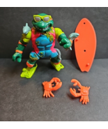 Teenage Mutant Ninja Turtles TMNT Sewer Surfer Mike VTG 1990 Crabs Surf ... - $18.32