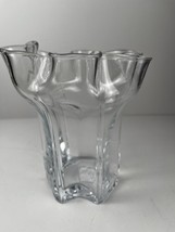 Art Glass 6” Vase Mouth Blown Handkerchief EUC GIFT - $13.30