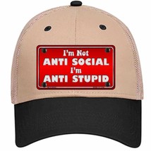 Anti Social Novelty Khaki Mesh License Plate Hat - £23.17 GBP