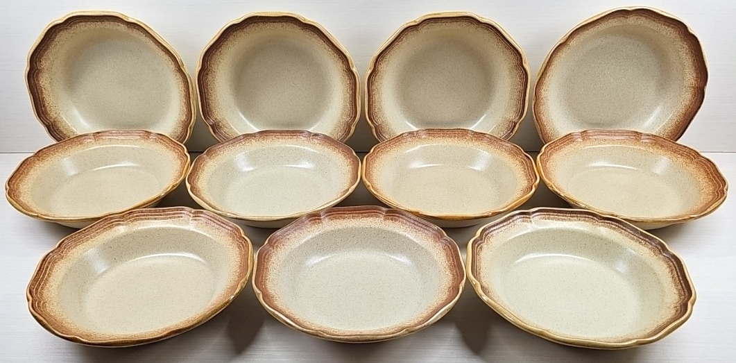 11 Mikasa Whole Wheat Soup Cereal Bowl Set Vintage Dining Dishes Japan R... - $128.37