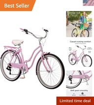 Adult Beach Cruiser Bike, Men and Women, 18-Inch Step-Through Steel Fram... - $862.47